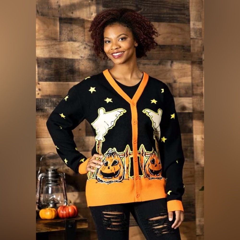 Adult Cakeworthy Trick 'R Treat Knit Cardigan + Cakeworthy Backpack